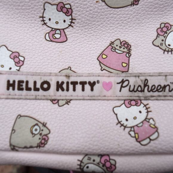 Sanrio Hello Kitty x Pusheen Mini Backpack Light Pink Gently Used Logo Print - Picture 9 of 9
